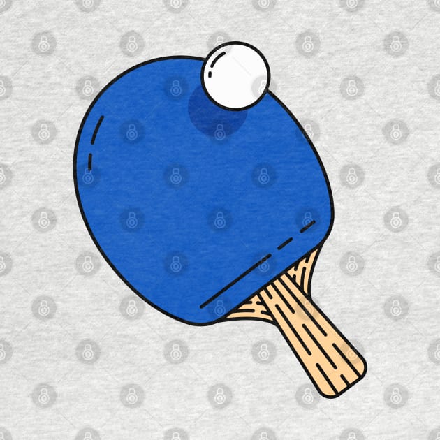 Ping Pong Paddle - Blue Version - Not Text Pingpong Table Tennis Whiff Whaff by Millusti